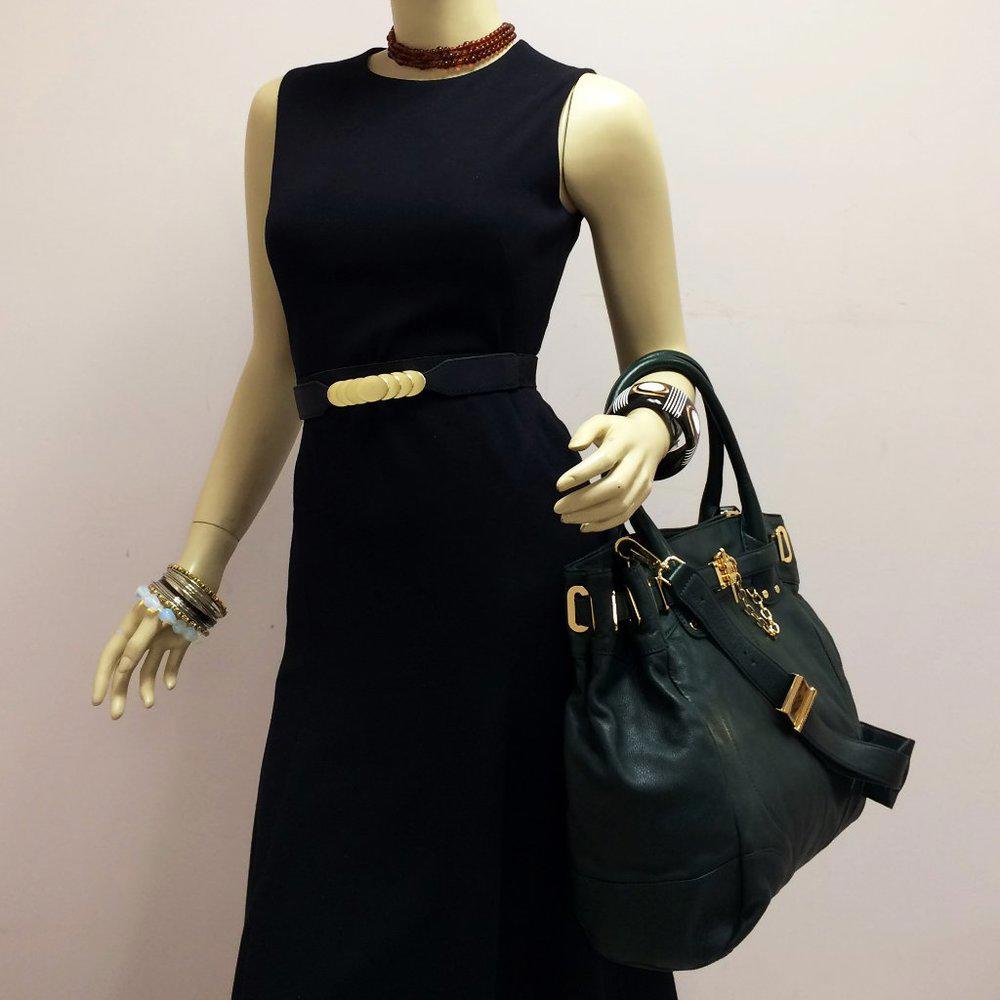 Rachel Zoe Deux Emerald Leather Tote