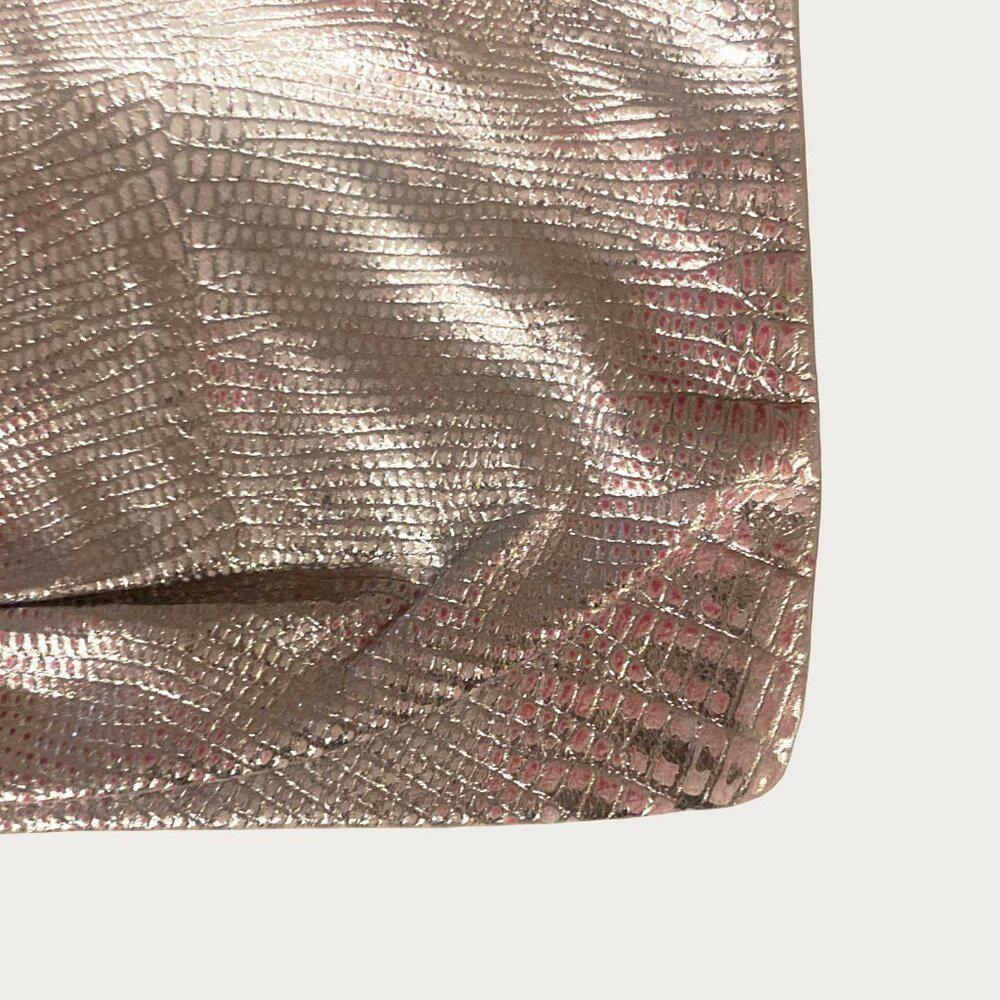 Junior Drake Wendy Embossed Silver Clutch Bag