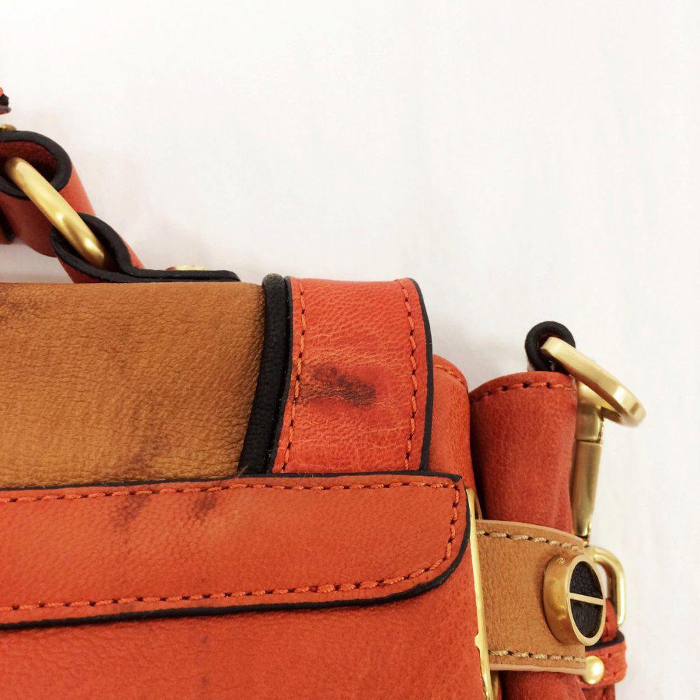 Treesje Jackson Tangerine leather Satchel Bag