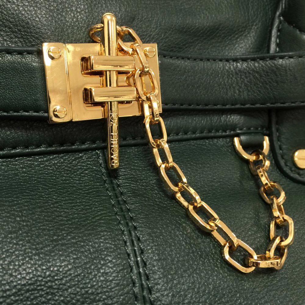 Rachel Zoe Deux Emerald Leather Tote