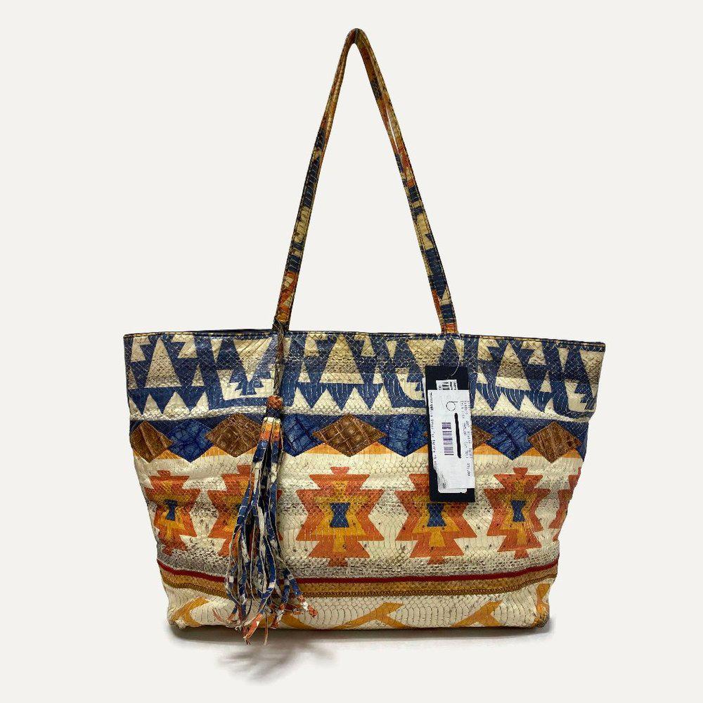 Carlos Falchi Aztec Ayer Tote Bag