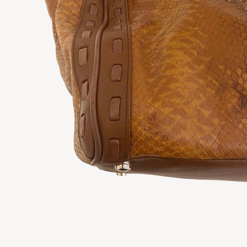 Elie Tahari Python Embossed Leather Shoulder Bag