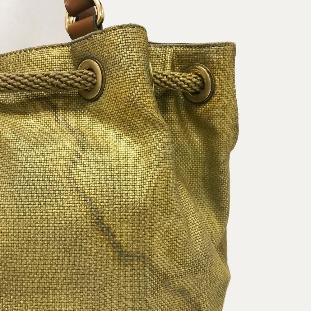 Michael by Michael Kors Marina Gold Canvas Bag