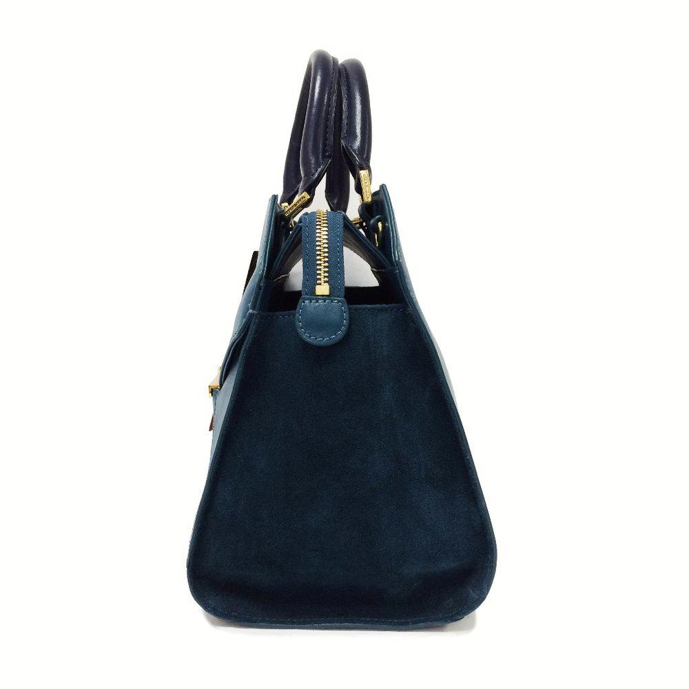 Tory Burch Penelope Teal Leather Satchel Bag