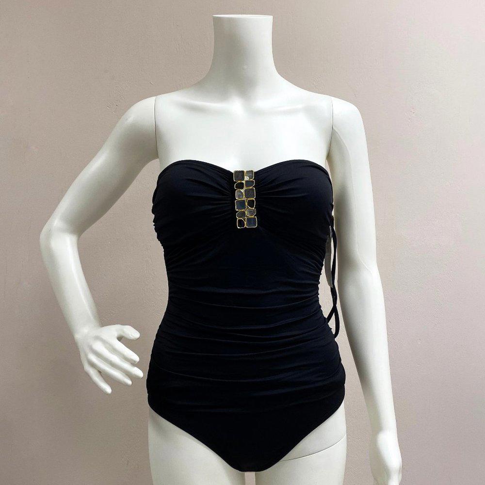 La Blanca Black One Piece Bathing Suit