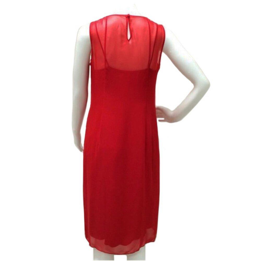 Akris Punto Red Shift Dress