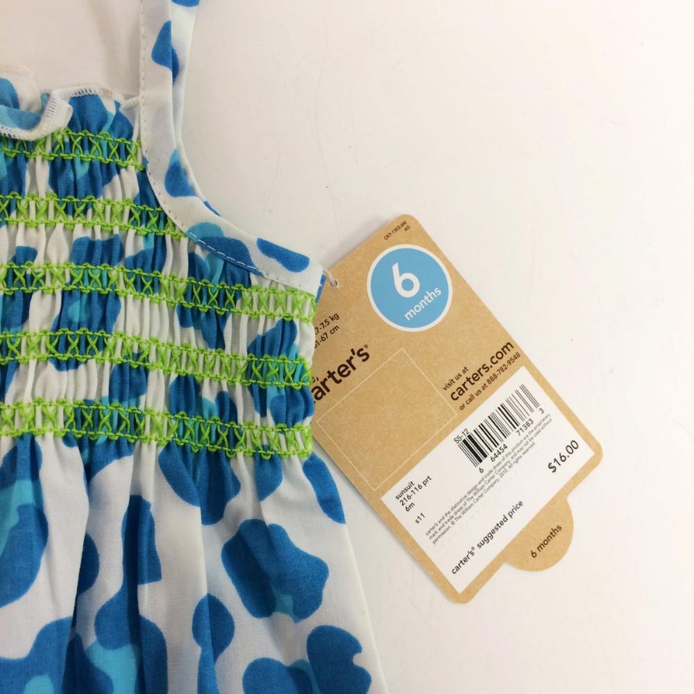 Carter's Playwear Blue Cheetah Sunsuit