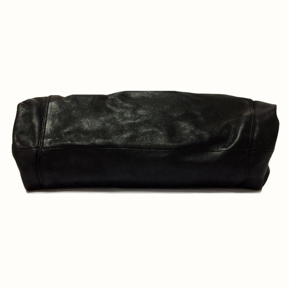 Chloe Amy Pleated Black Leather Tote