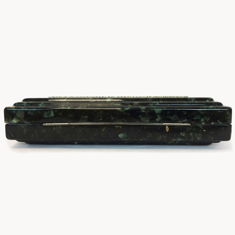 Judith Leiber Alia Emerald Resin Clutch