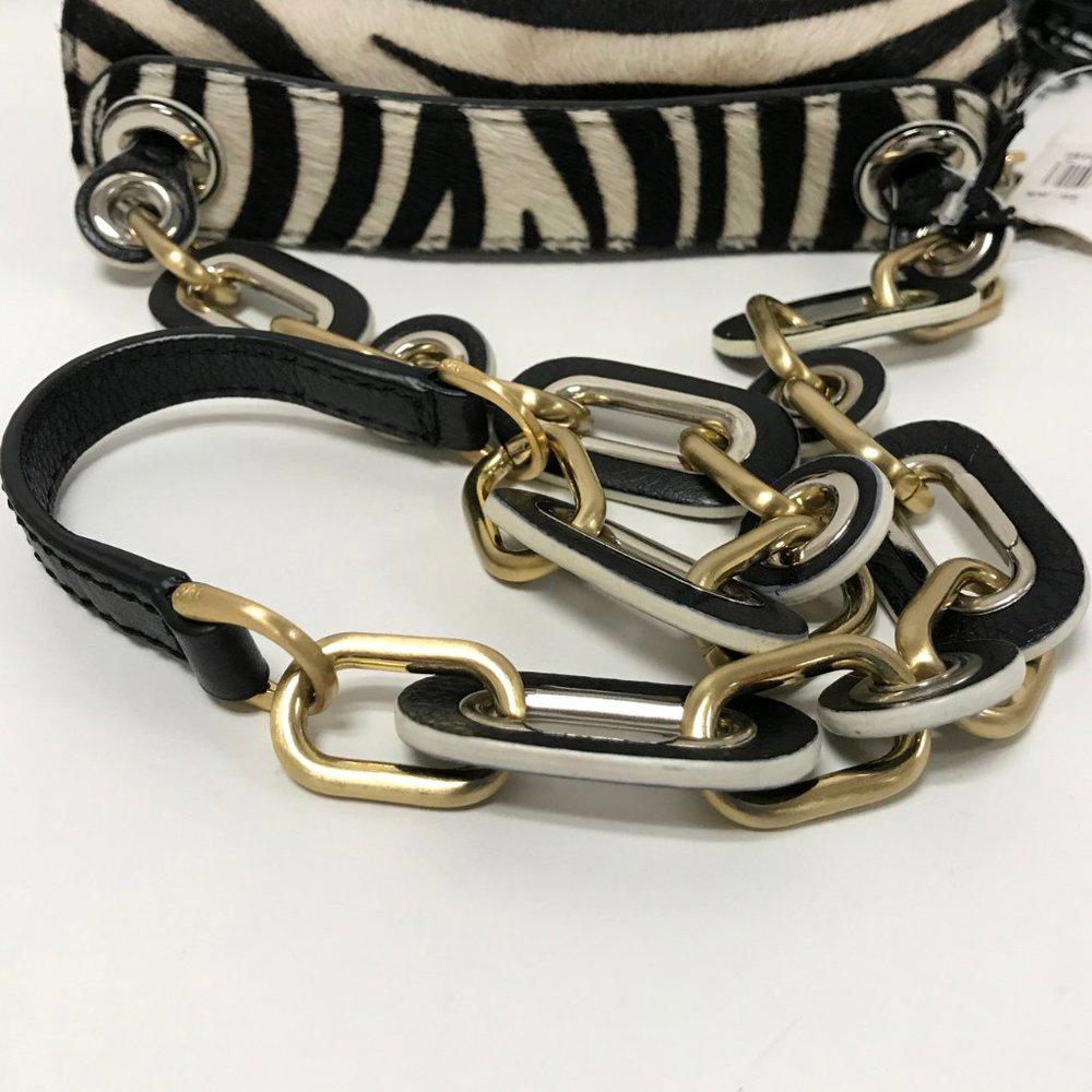 DVF Harper Bon Bon Zebra Print Bag