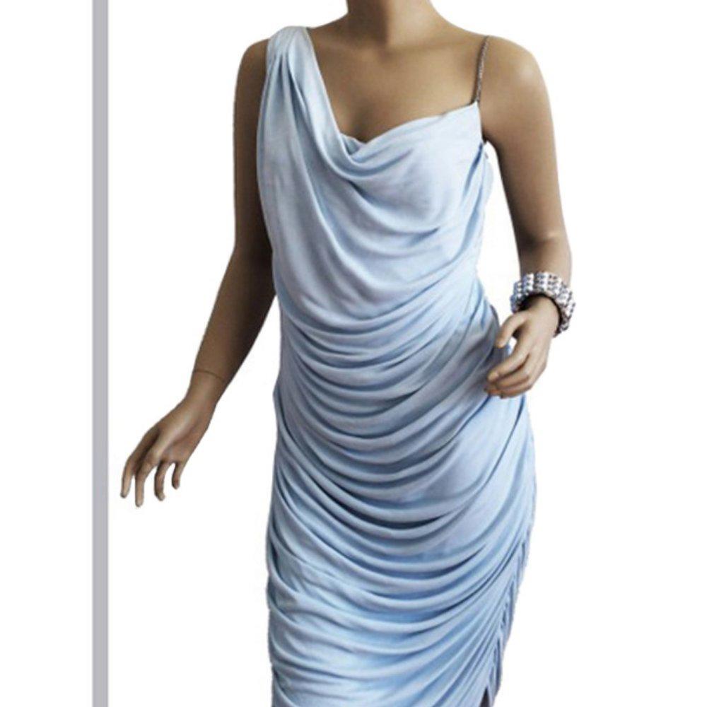 Michael Kors Light Blue Asymmetrical Dress