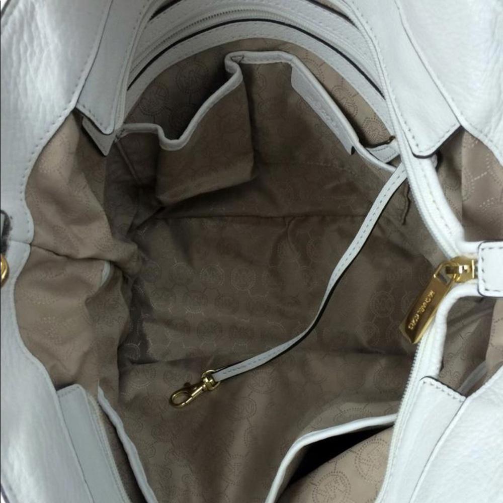 MICHAEL KORS Brooke White Leather Bag