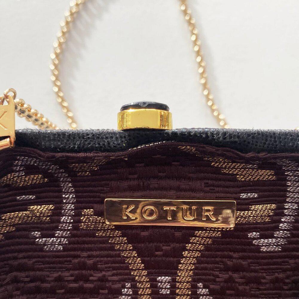Kotur Burma Black Miniaudiere Convertible Clutch Bag