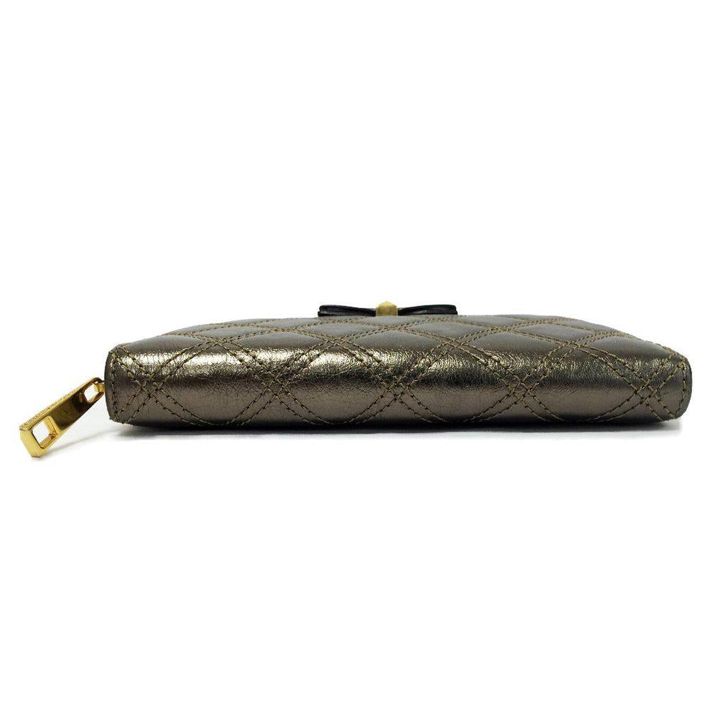 Marc Jacobs Quilted Leather Pewter Wallet