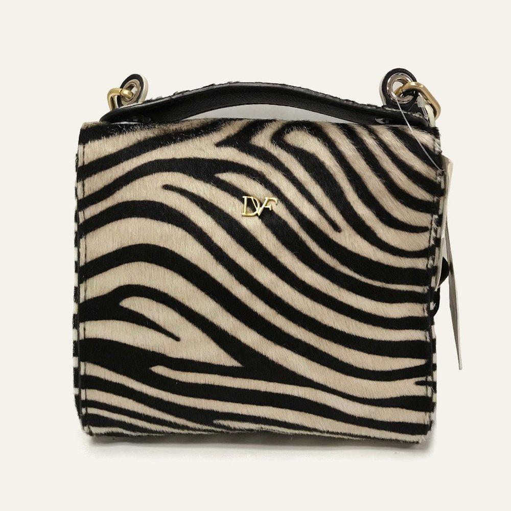 DVF Harper Bon Bon Zebra Print Bag