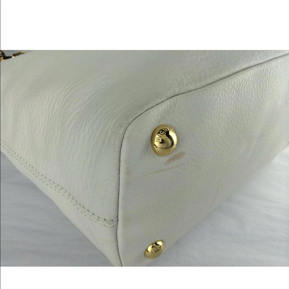 MICHAEL KORS Brooke White Leather Bag