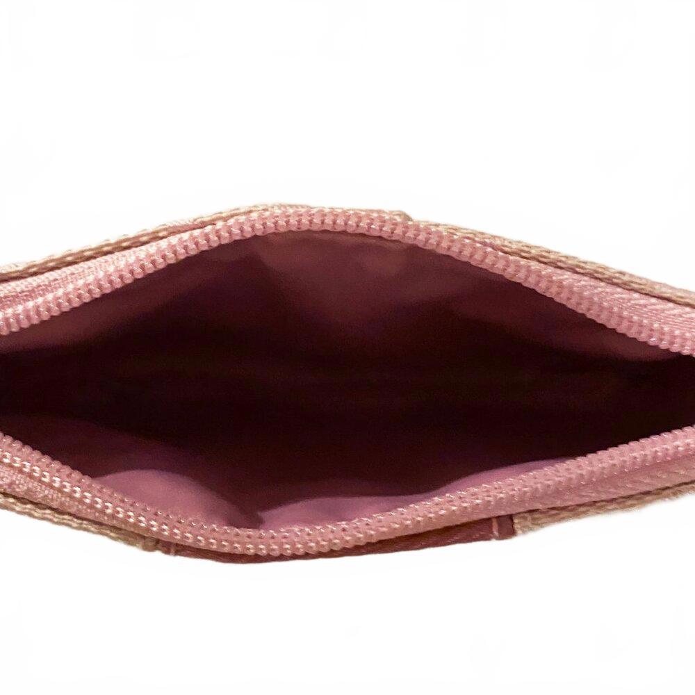 COACH F42251 Pink Signature Strap Wristlet
