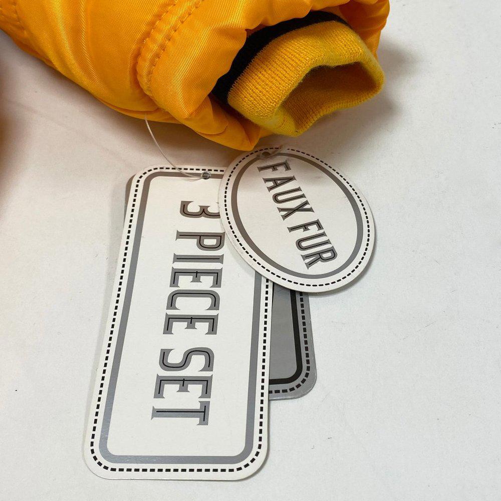 Little Rebels Gold Hooded Puffer Coat