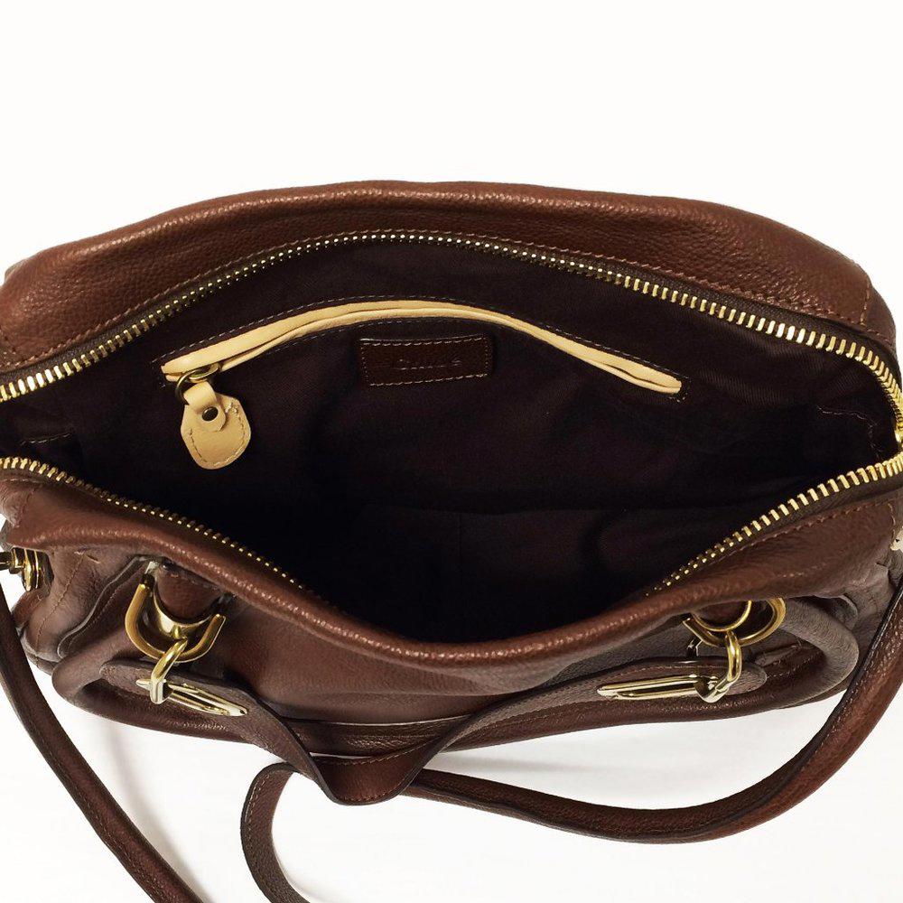 Chloe` Paraty Brown Leather Shopper Bag