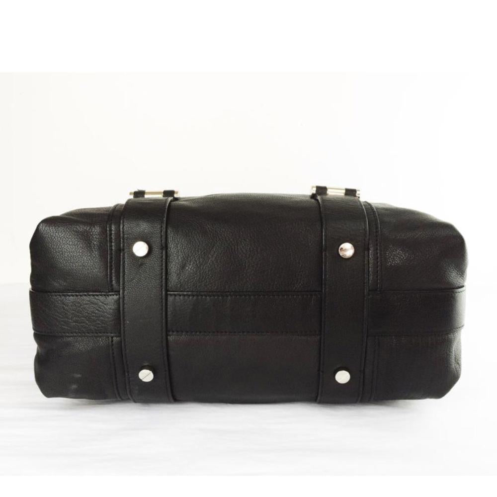 MICHAEL KORS Gibson Black Leather Satchel Bag