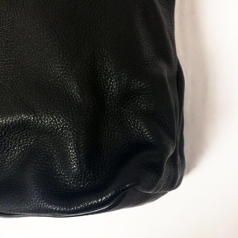 Tory Burch Stacked Double -T Black Leather Bag