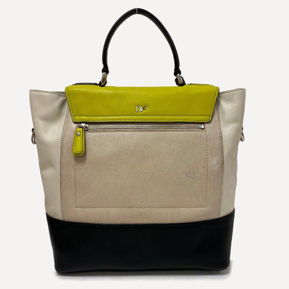 DVF 440 Top Handle Color block Satchel