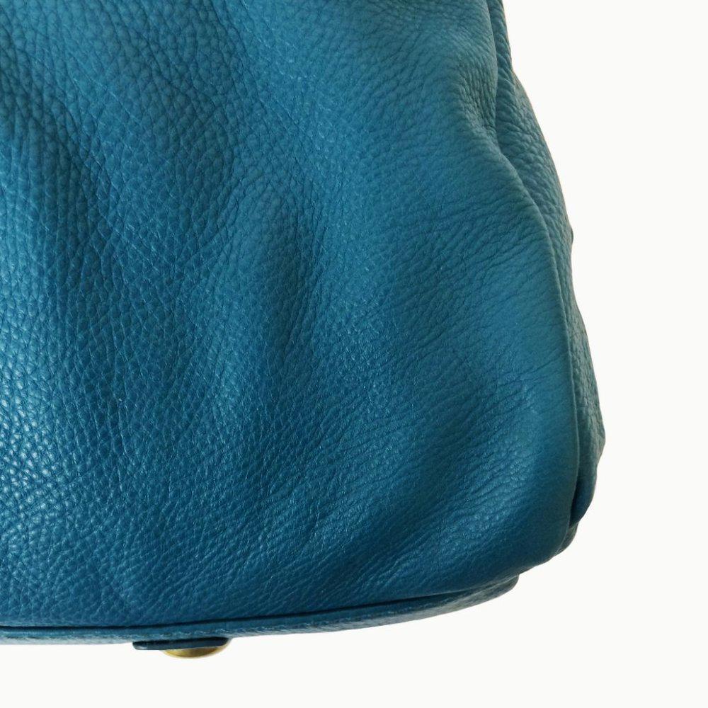 Marc by Marc Jacobs Classic Q Groovee Satchel Blue Leather Handbag