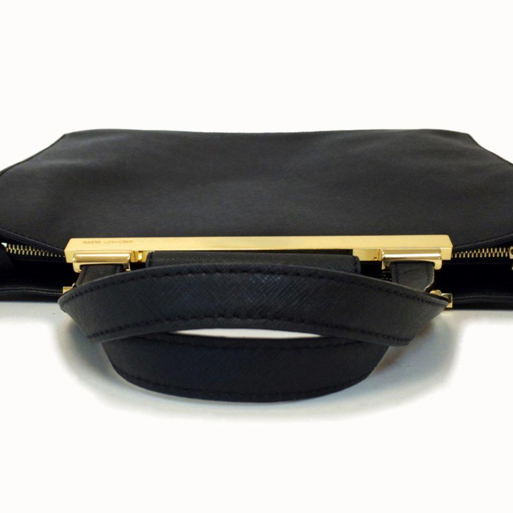 Michael by Michael Kors Tilda Black Leather Satchel