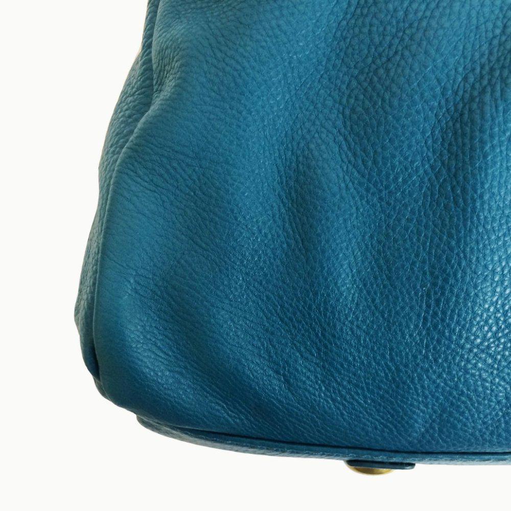 Marc by Marc Jacobs Classic Q Groovee Satchel Blue Leather Handbag