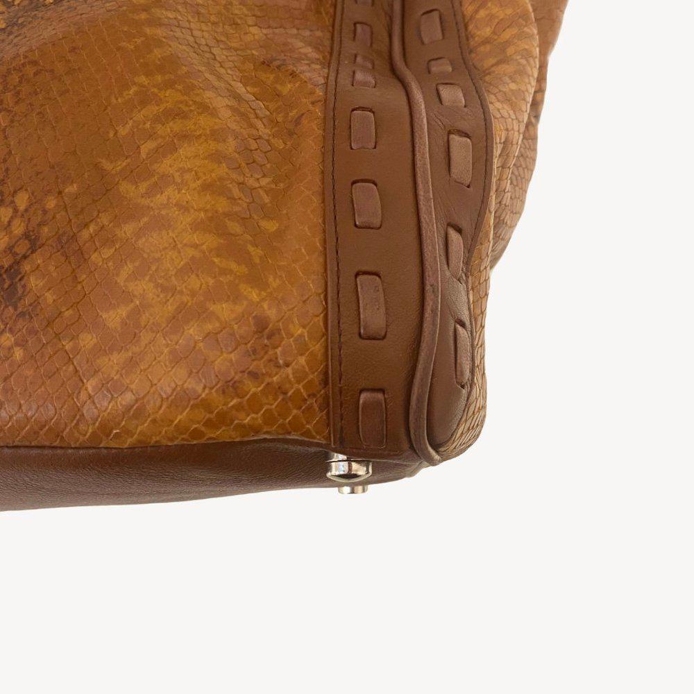 Elie Tahari Python Embossed Leather Shoulder Bag
