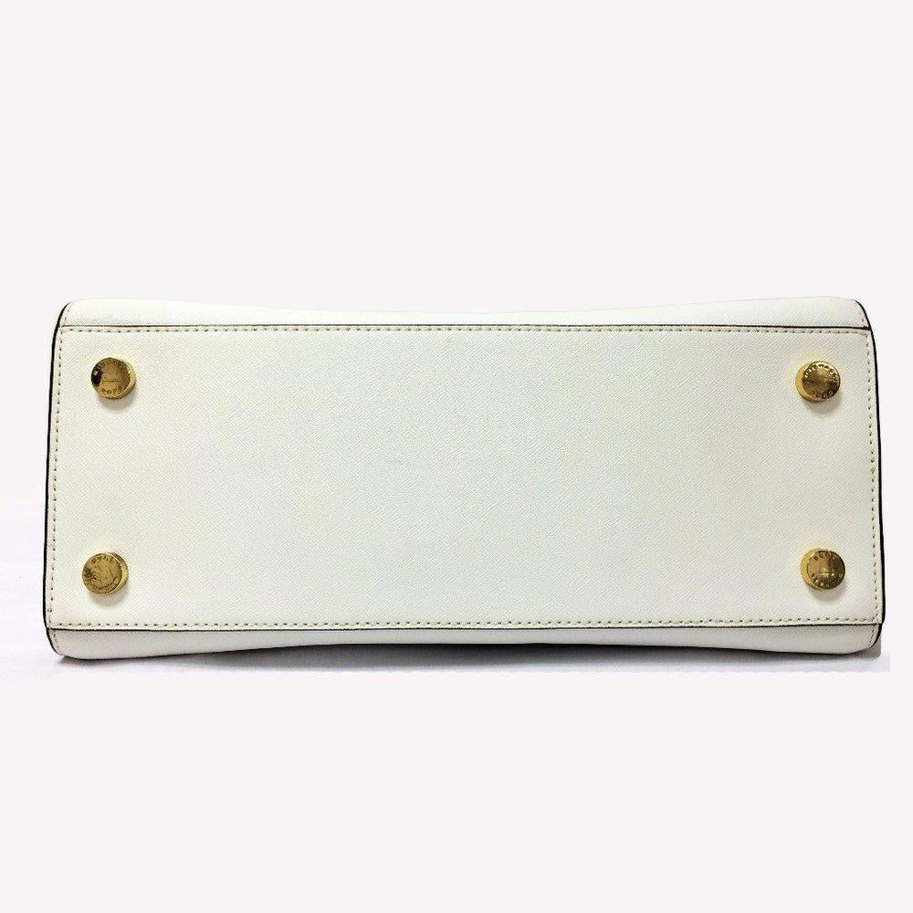 Michael by Michael kors Selma Optic White Leather Satchel