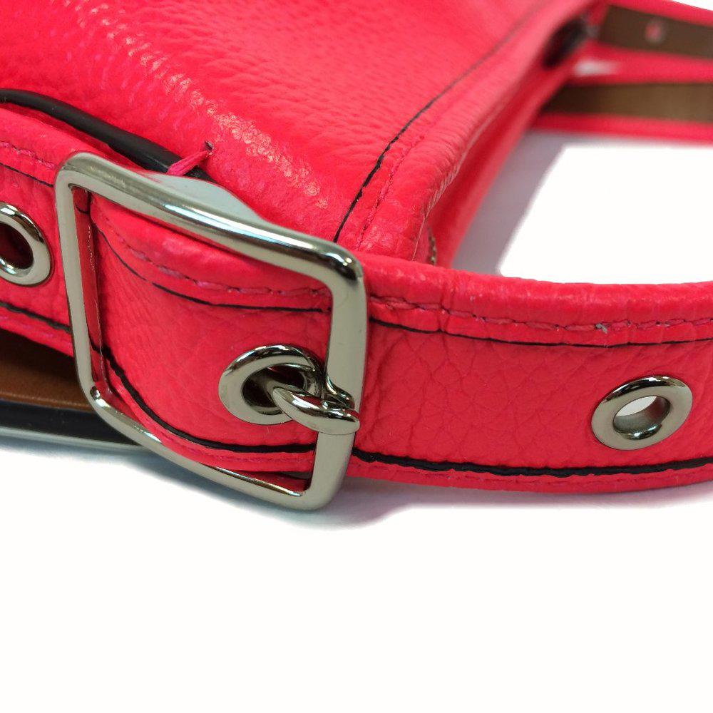 COACH 34527 Neon Pink Mini Leather Duffle