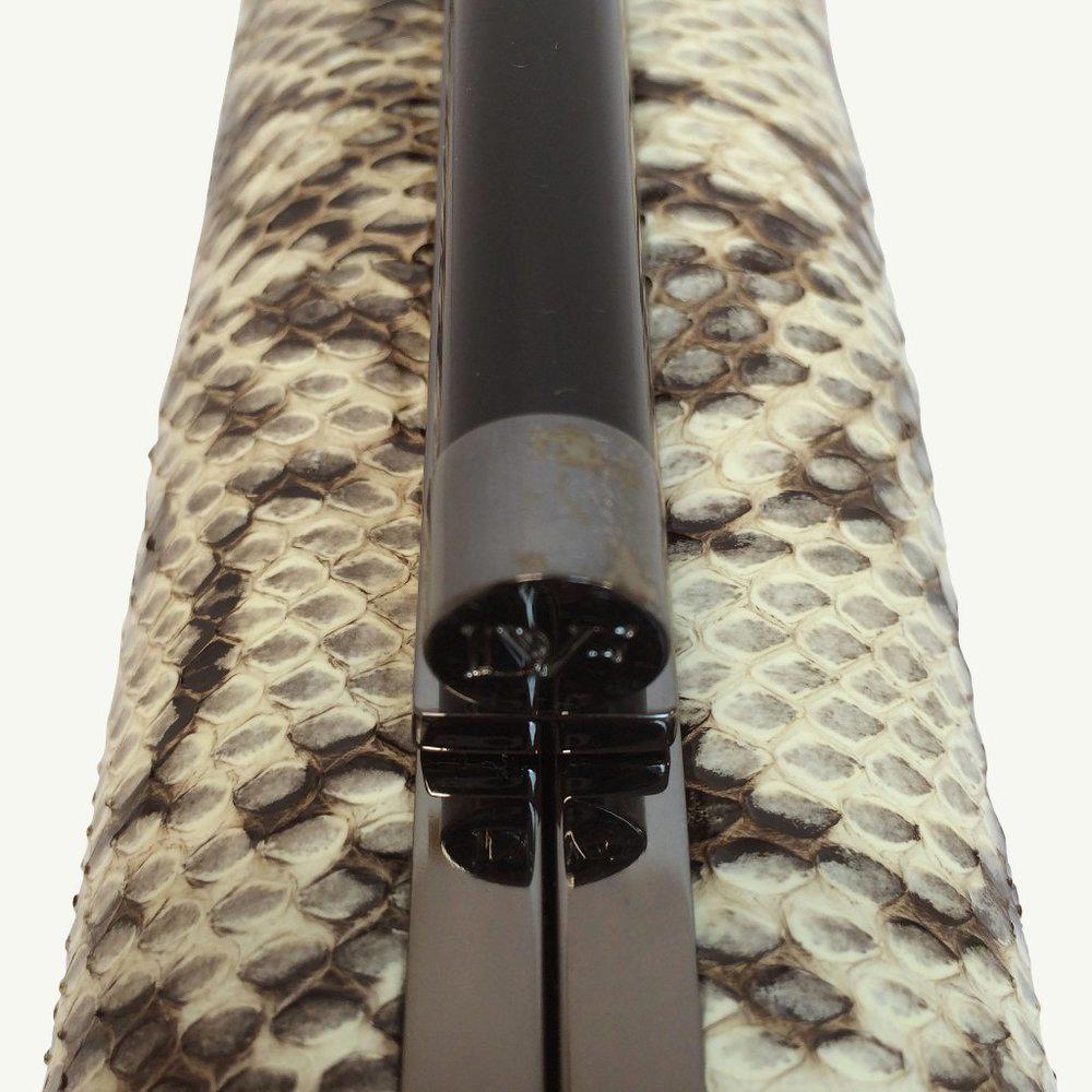 DVF Tonda Miniaudiere Snakeskin Embossed Clutch