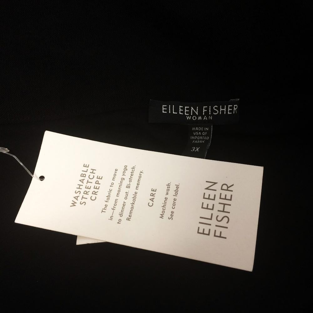 Eileen Fisher Black Fold Over Crepe Skirt