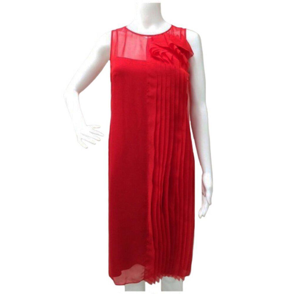 Akris Punto Red Shift Dress