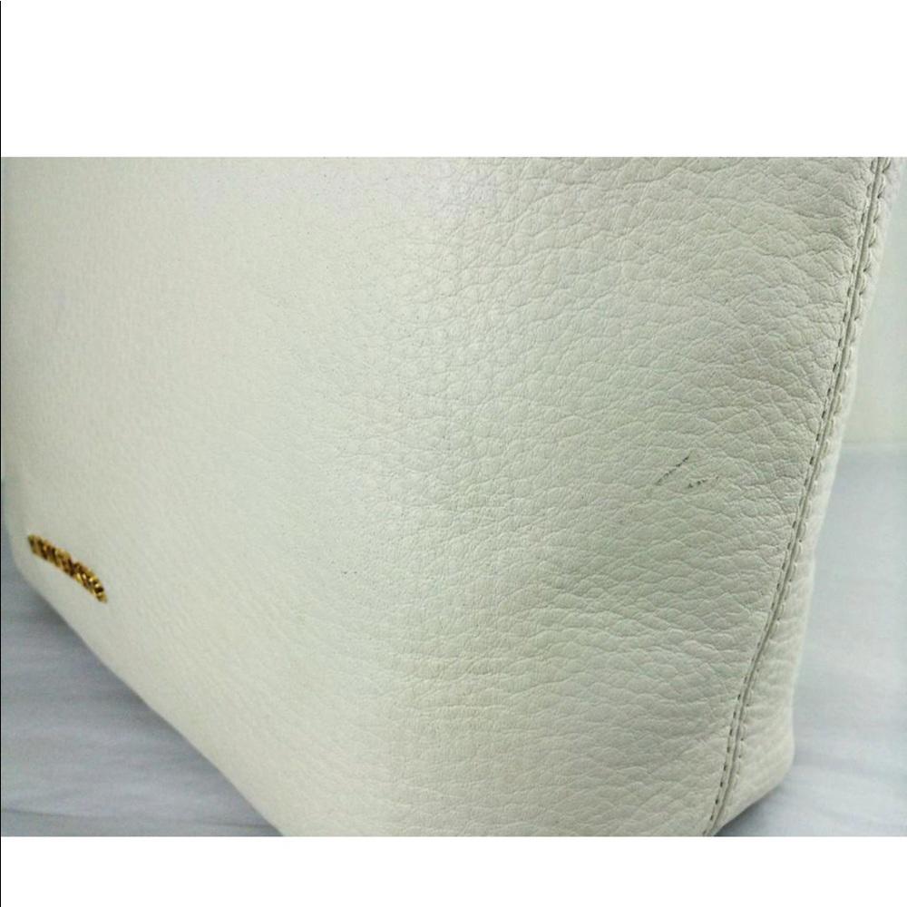 MICHAEL KORS Brooke White Leather Bag