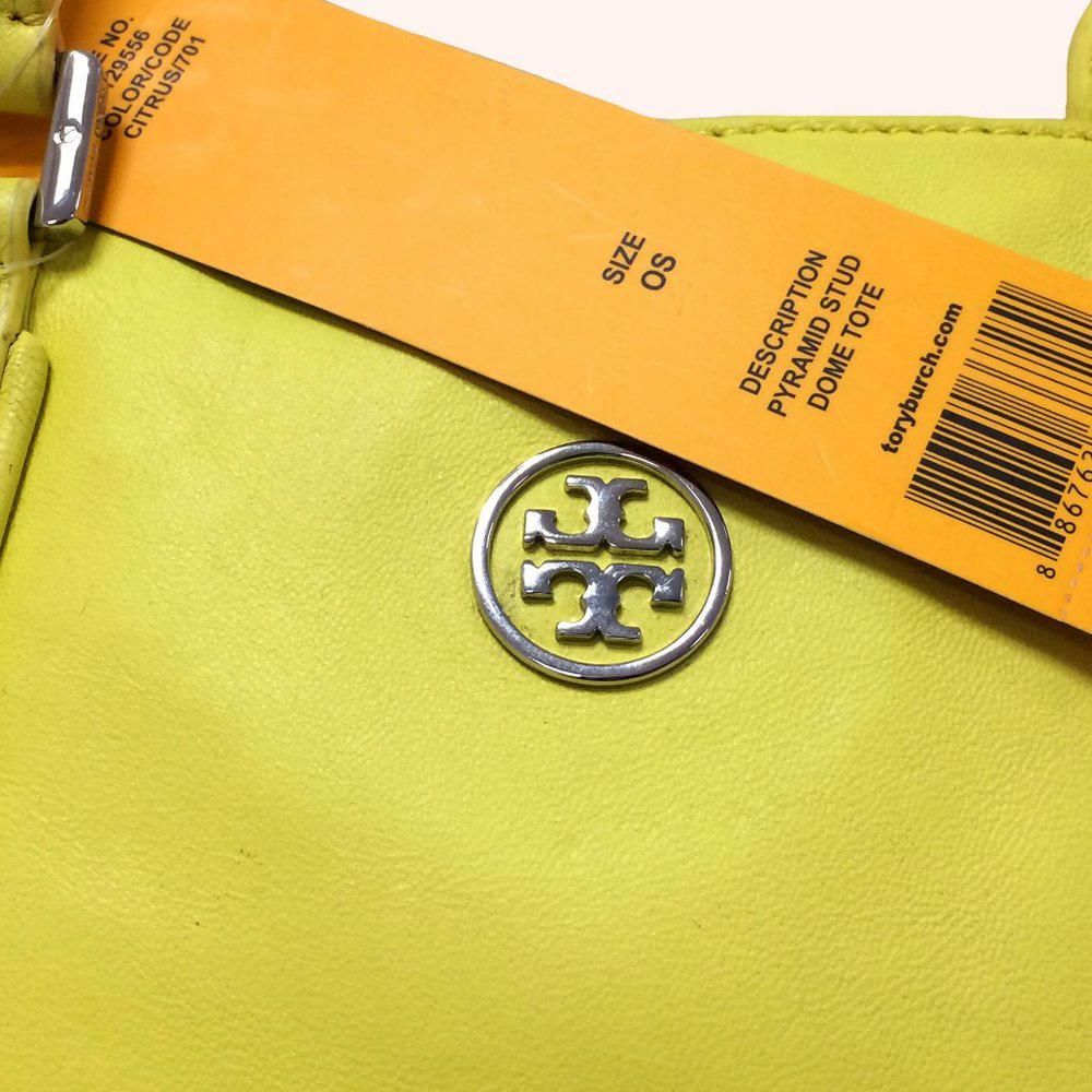 Tory Burch Pyramid Stud Citrus Dome Tote