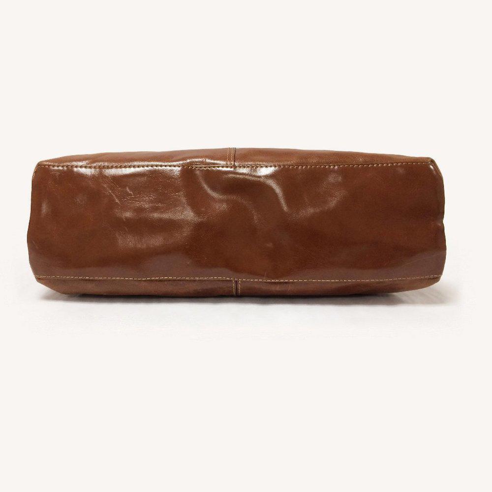 Giani Bernini Glazed Leather Tobacco Shoulder Bag