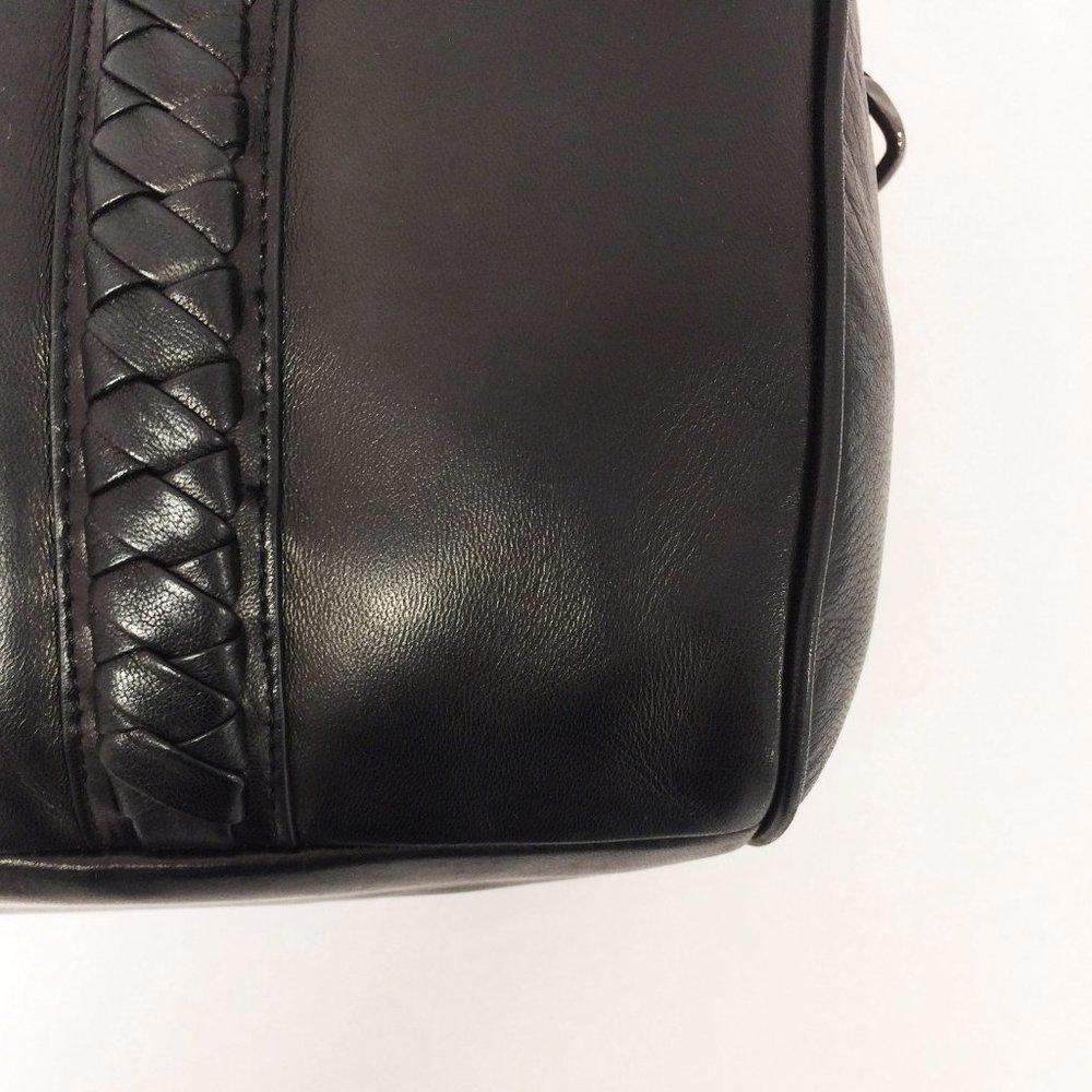 Elie Tahari Natalie Black Leather Satchel