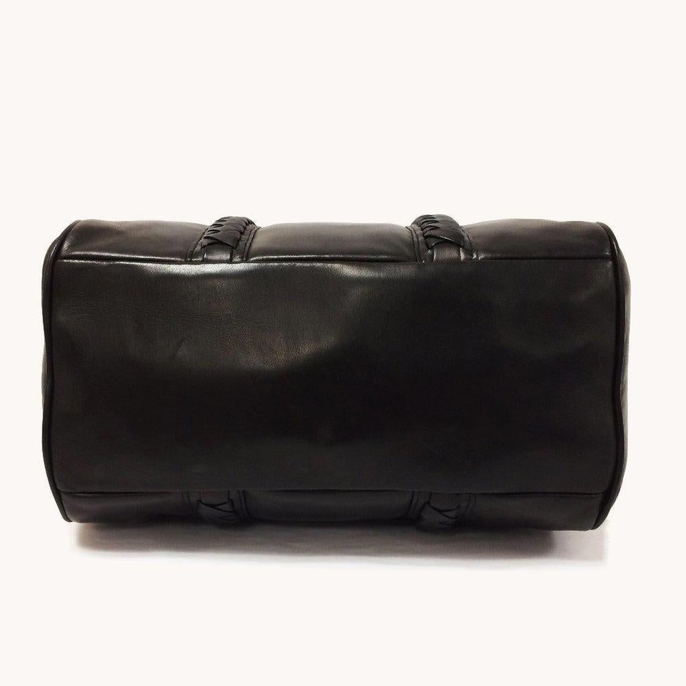 Elie Tahari Natalie Black Leather Satchel