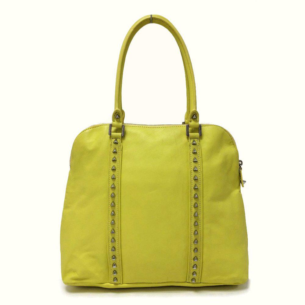Tory Burch Pyramid Stud Citrus Dome Tote