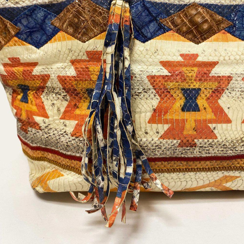 Carlos Falchi Aztec Ayer Tote Bag