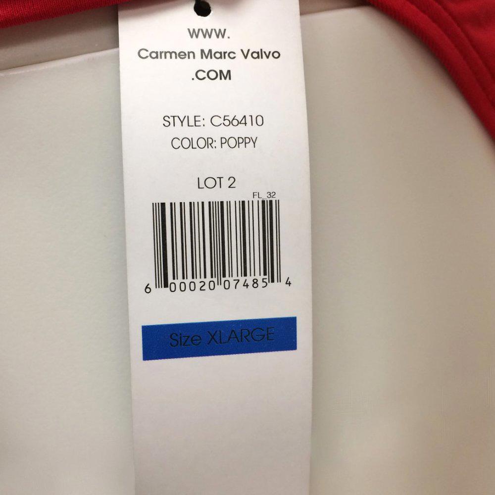 Carmen Marc Valvo Poppy Red Swimsuit