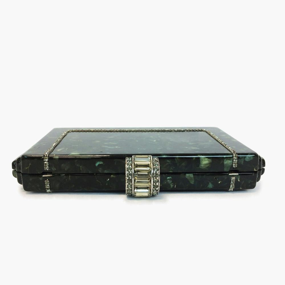 Judith Leiber Alia Emerald Resin Clutch