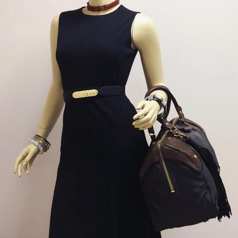 MZ Wallace Jesse Bedford Brown Nylon Satchel