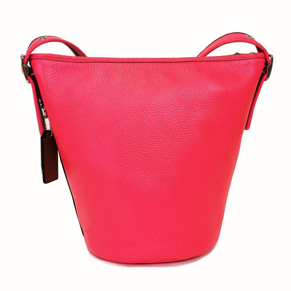 COACH 34527 Neon Pink Mini Leather Duffle
