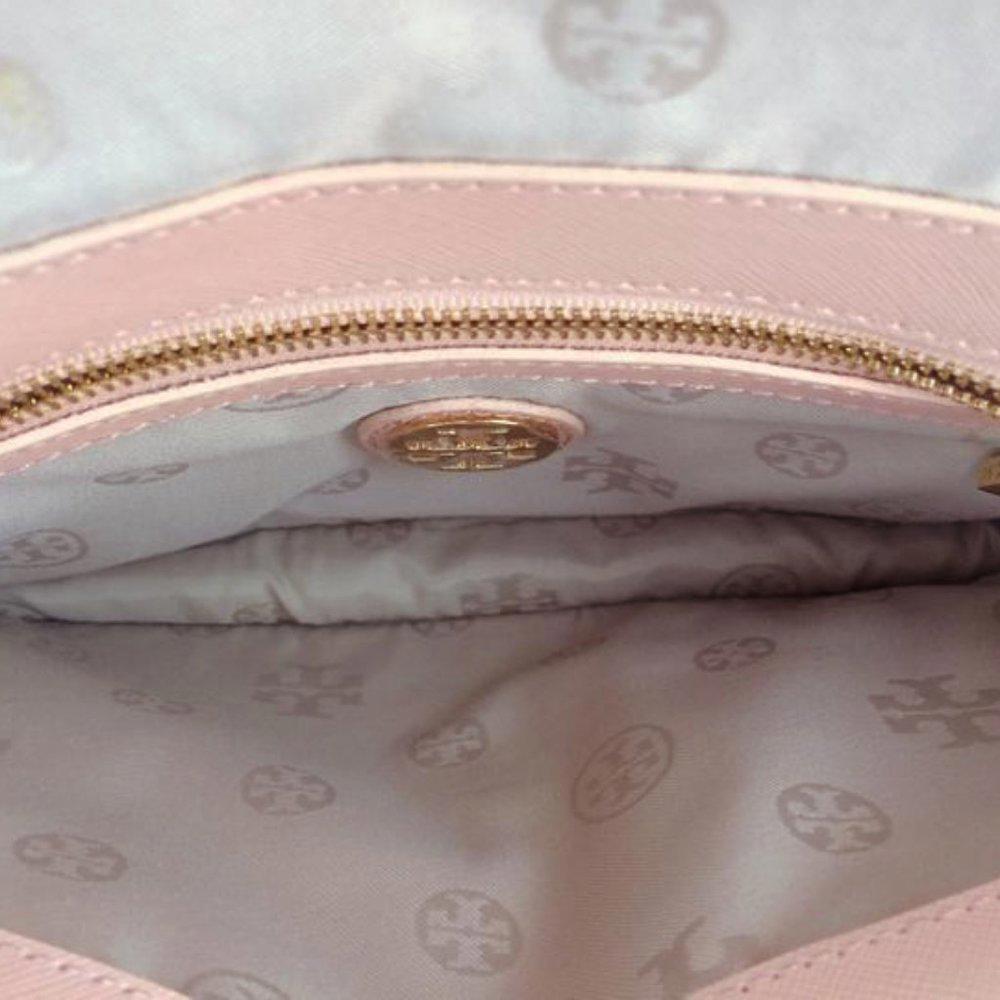 Tory Burch Robinson  Clutch Bag Blush Leather
