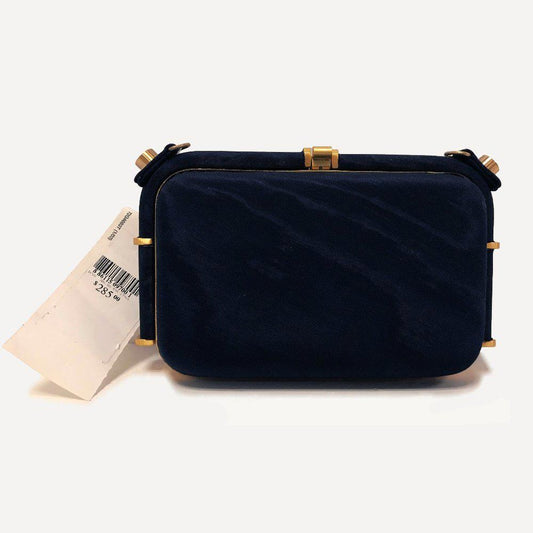 DVF Coryn Moire Navy Blue Nylon Clutch