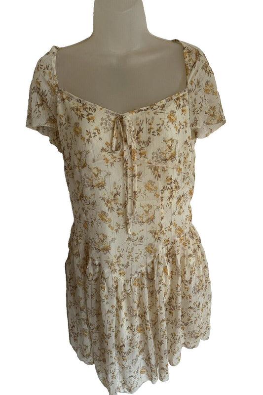Floral Mini Dress Cider Cute Medium Women’s Short Sleeve