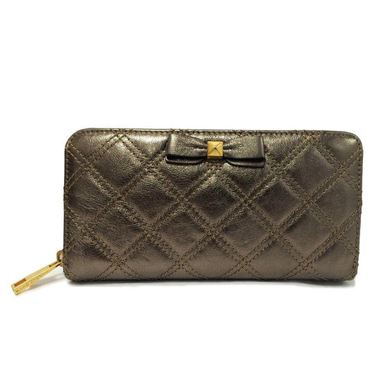 Marc Jacobs Quilted Leather Pewter Wallet